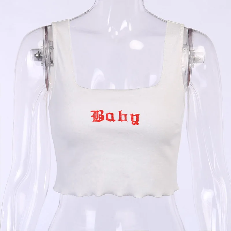 

Summer New Style 2021 Printed Ruffled Tank Tops Slim Short Halter Casual Crop Top Clothes Wn*