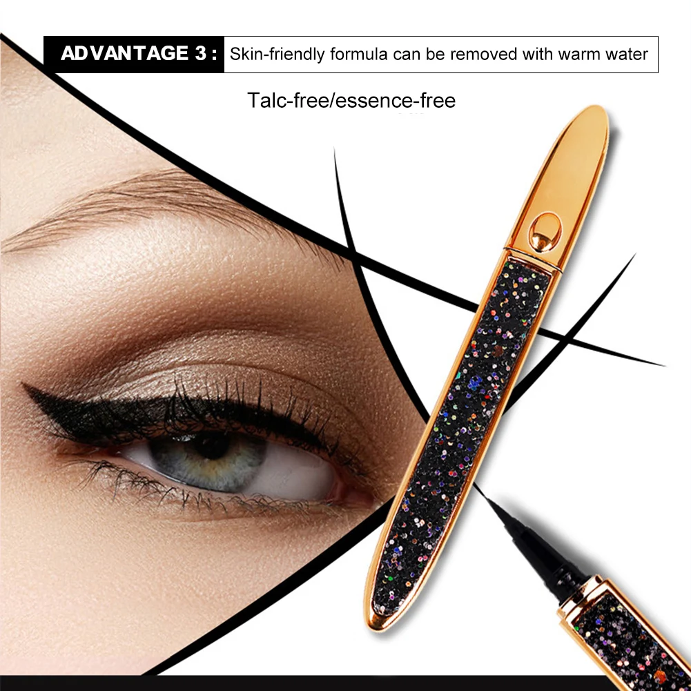 

5/10Pcs 2-in-1 Eyeliner Pen Self-Adhesive Strong Hold Long-Lasting Eye Makeup Wearing Non Blooming Quick Drying Eyelashes