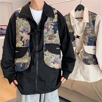 national trendy design sense niche fake two cute bear jacket men and women loose oversize with vest coat