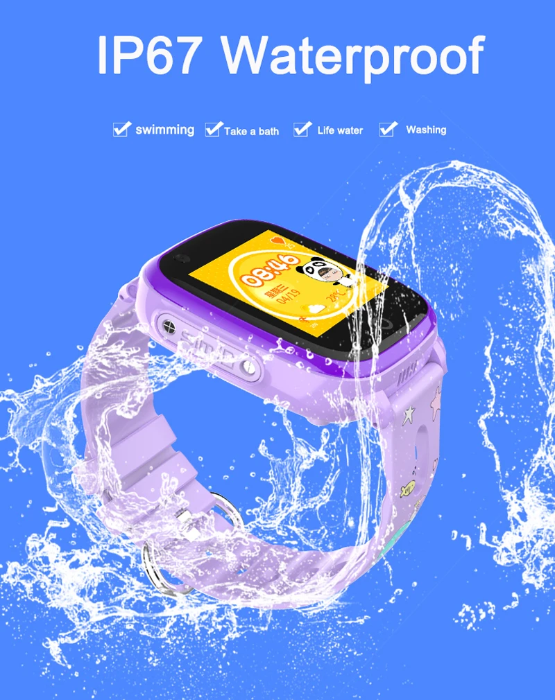 696 DF33Z Waterproof 4G Child Smart Watch Camera GPS WIFI Students Kids Children Smartwatch SOS Video Call Monitor Tracker DF33