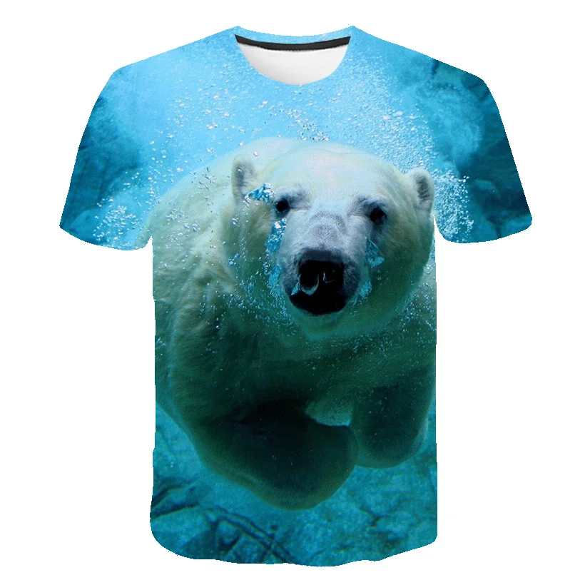 

100-160 Anime Cute Bear 3D Printed Children T-shirt 2021 New Short Sleeve Kids Boys Girls Casual Tops Toddler Children Clothing