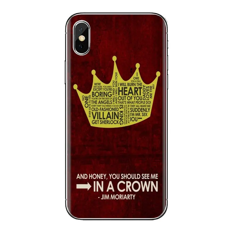 Ultra Thin Case For Xiaomi Mi4 Mi5 Mi5S Mi6 Mi A1 A2 5X 6X 8 9 Lite SE Pro Max Mix 2 3 2S Jim Moriarty Sherlock Holmes Quotes |