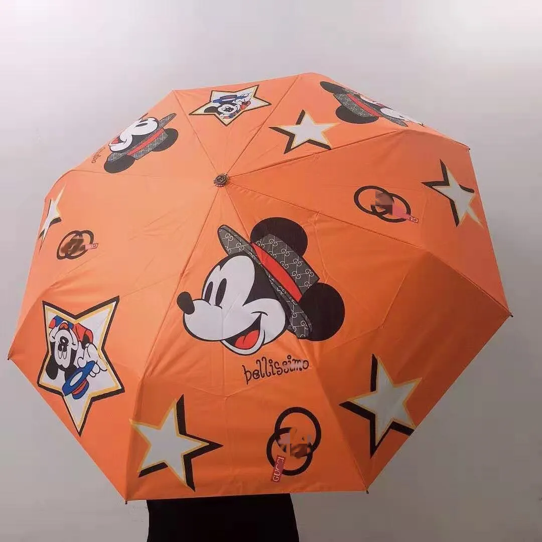 

Disney Mickey Mouse Mickey Cute Printed Vinyl Umbrella Automatic Rain Umbrella Sun Protection UV Protection Dual Purpose Parasol
