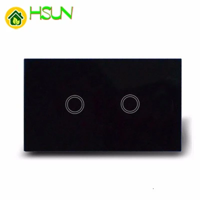 120 тип стандарт США/Австралии сенсорный выключатель 2 комплекта стеклянный 110-240 В