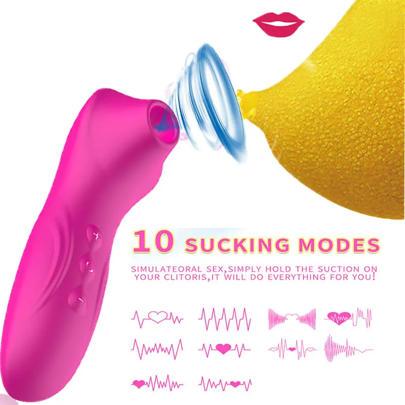 Вибратор для сосания клитора вибрирующий язык соска на присосках вагинального