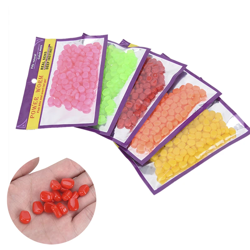 100 шт искусственный пруд кукурузный запах Карп Рыболовная Приманка силиконовая