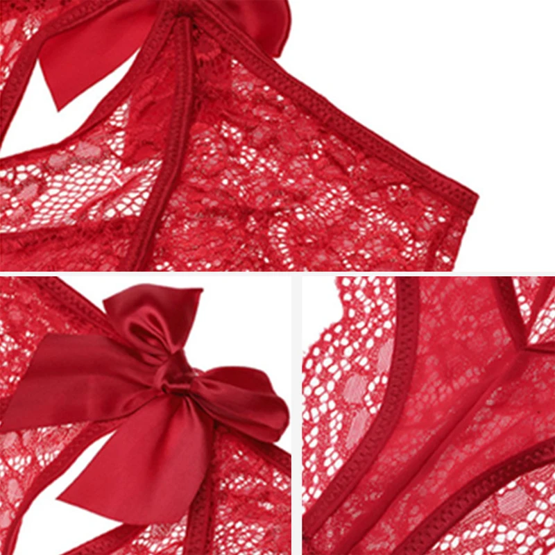 

Amazing Women Hollow Out Underwear Lingerie G String Lace Femal Sexy Cross Strap Panties Bow Transparent lingerie femme