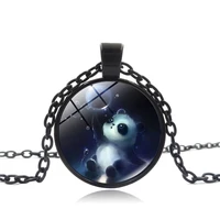 juemilly alloy animation cute panda necklace men women fine jewelry