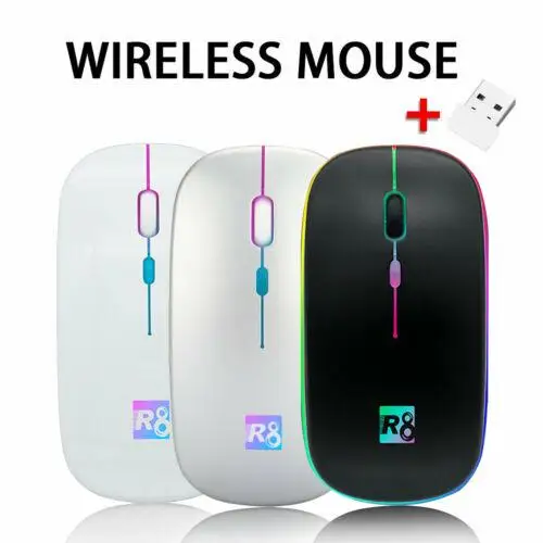 

2.4GHz Wireless Mouse Optical Mice Rechargeable Cordless For Notebook Professional Laptop Computer Gaming Silent Mouse