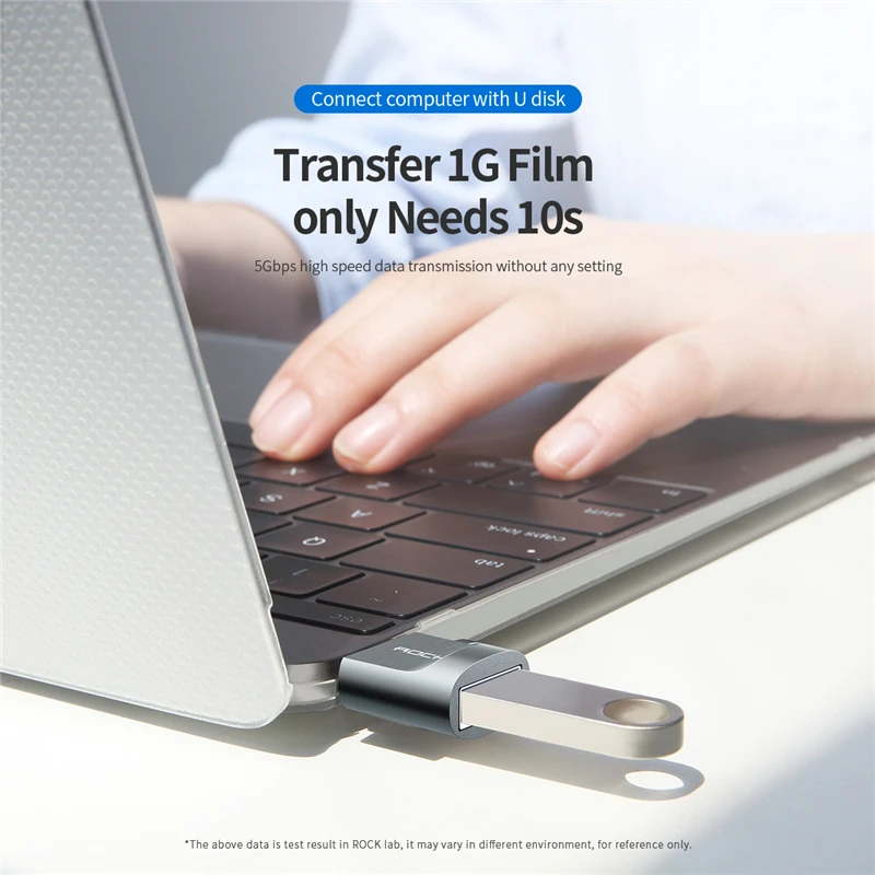 ROCK usb type C Мужской USB 3 0 Женский OTG адаптер для передачи данных и быстрой зарядки тип