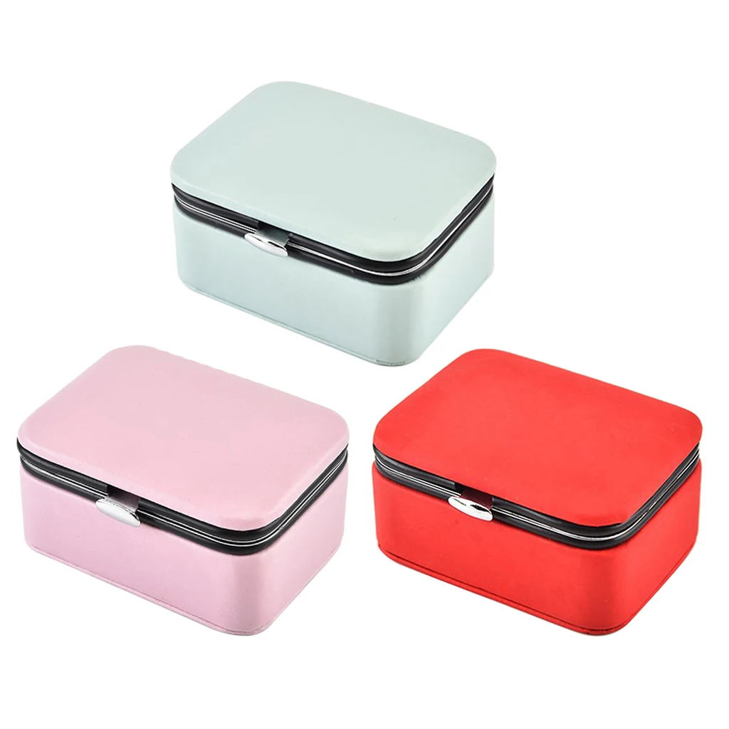 

3pcs Jewelry Gift Box Pendant Jewelry Storage Accessories Red Pink Green