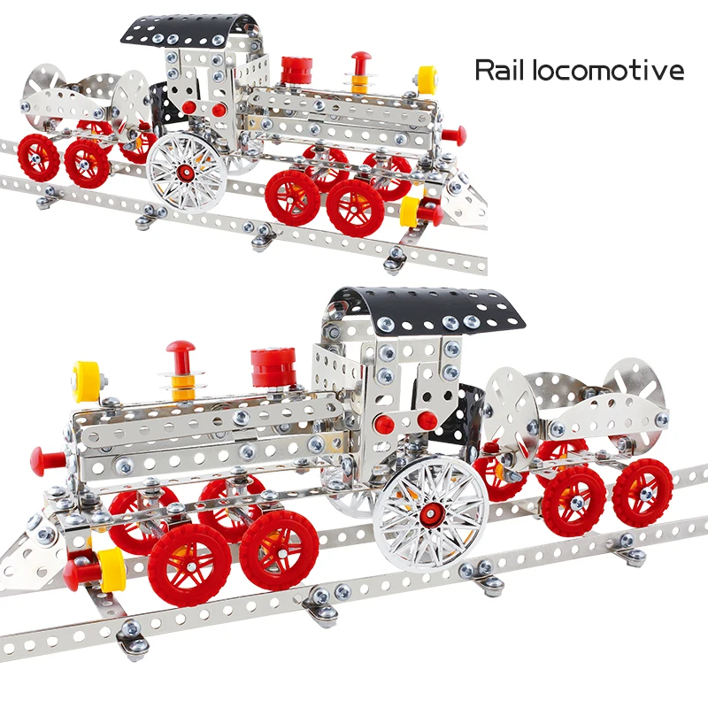 Паровозик Строительный набор 3D модель из нержавеющей стали DIY подарок