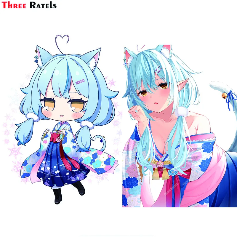 

Автомобильная наклейка Three Ratels A486 Yukihana Lamy Hololive, автомобильные аксессуары, аниме, виниловая декоративная наклейка, любимая девочка