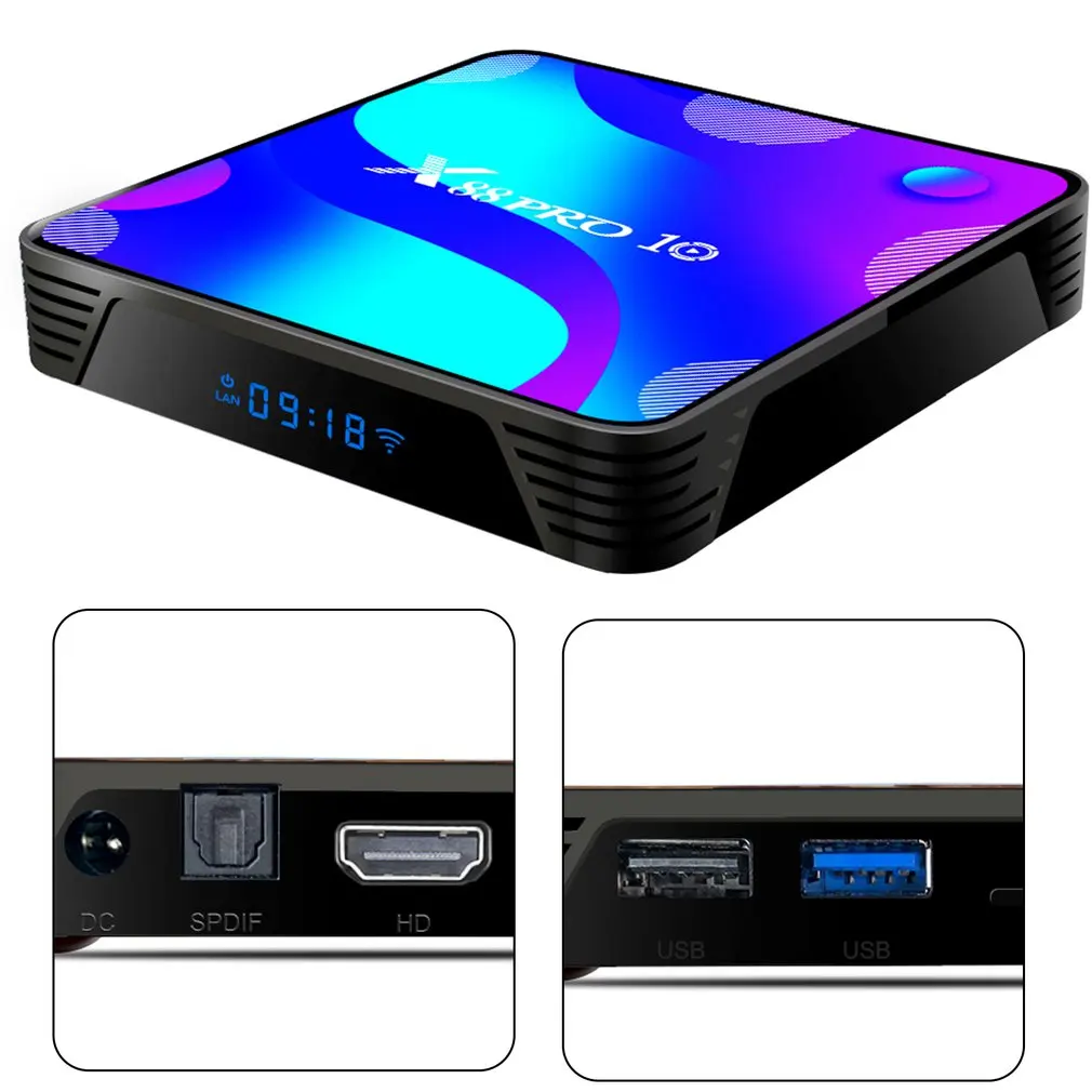 

X88PRO TV Box Wireless Receiver Media Player Support High Definition Movies Durable TV Box For Android 11.0