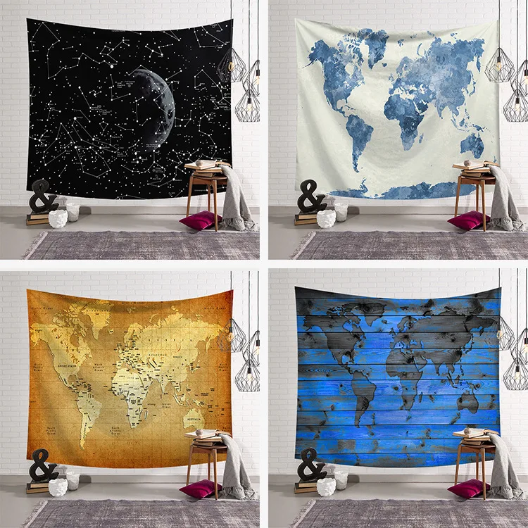 Гобелен с узором в виде Галактики черный психоделический созвездие настенный