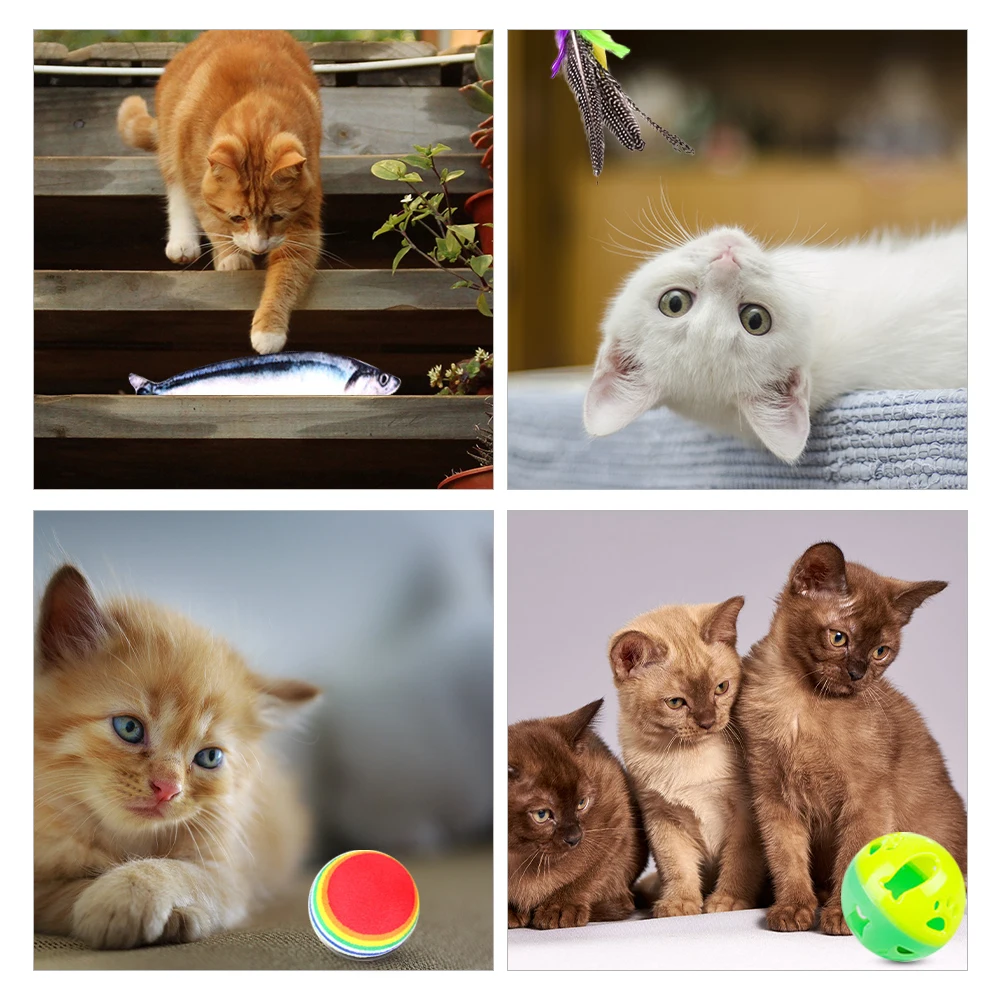 7 шт. набор игрушек для кошек игрушки с перьями выдвижные волшебная палочка