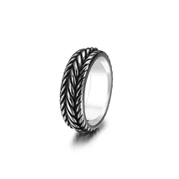 megin d hot sale punk vintage casual simple chain stainless steel rings for men women couple friend fashion design gift jewelry