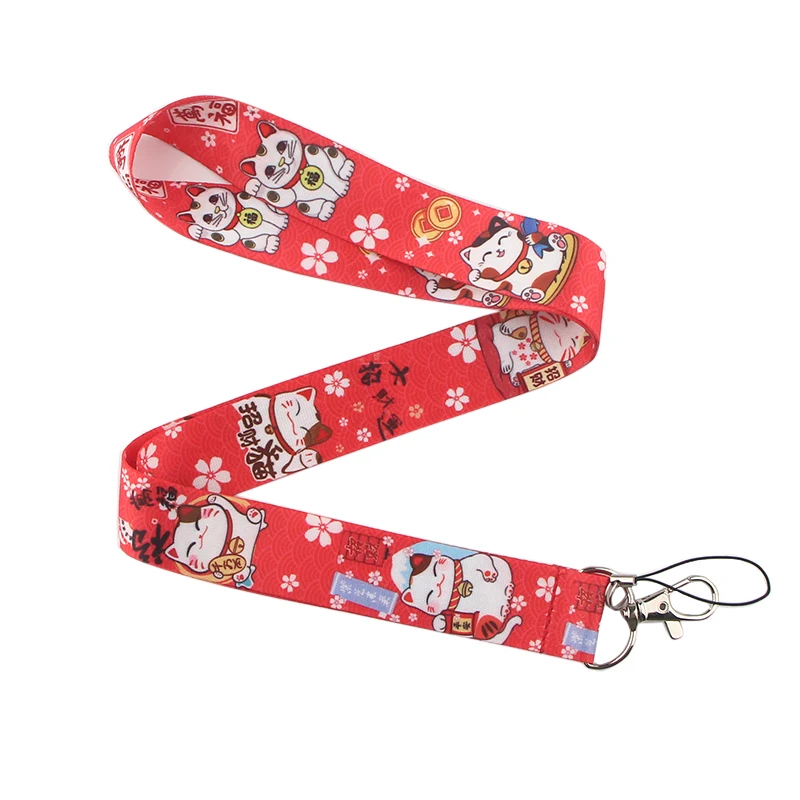 CA236 Lucky Cat талреп телефон веревочные брелоки шнурок для ключей ID карты ремешки шеи