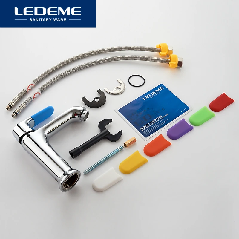 LEDEME Faucet L1053 Смеситель для умывальника Латунь Цвет: Хром|Смесители бассейна| |