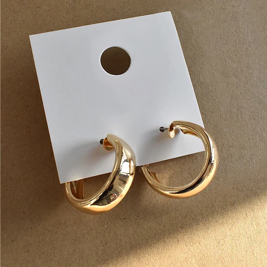 

2020 Trend Minimalist Gold Silver color Metal Large Circle Geometric Round Big Earrings for Women Wedding Party Jewelry Pendants