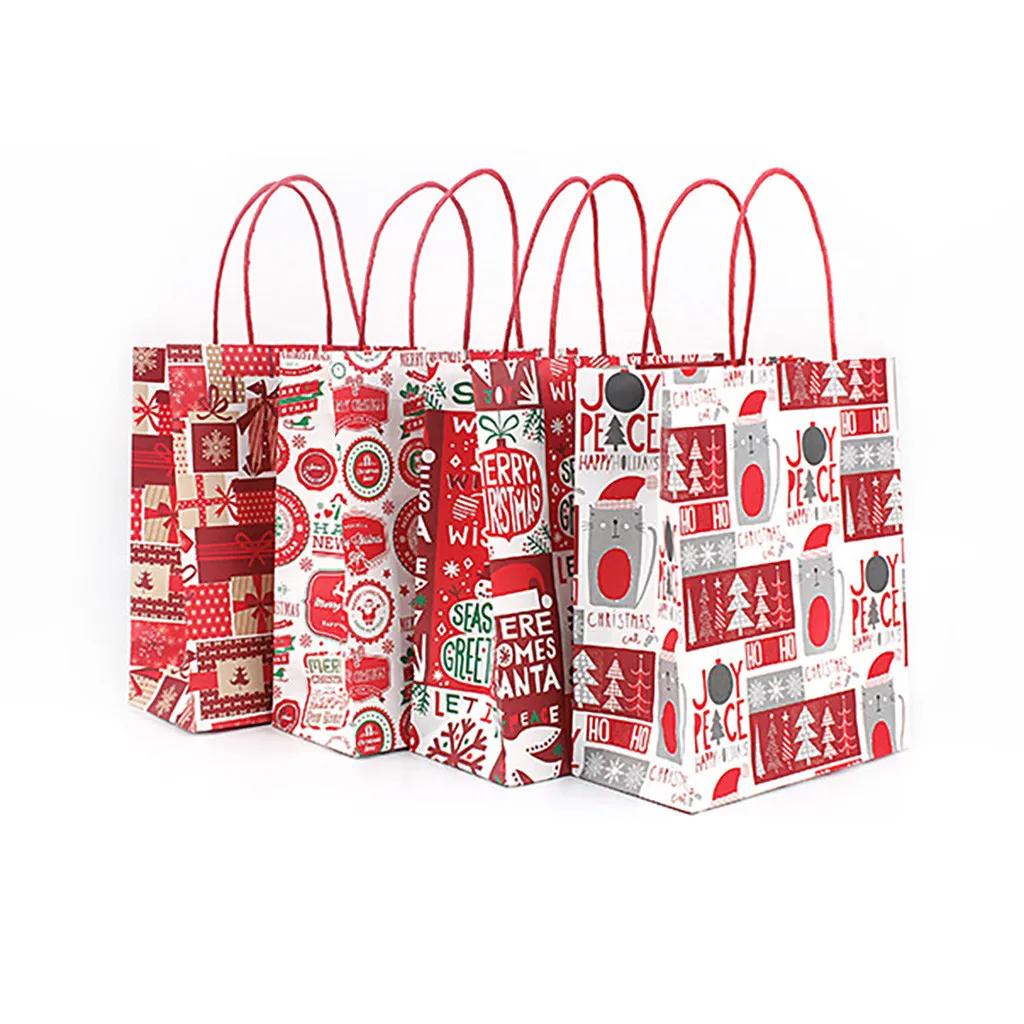 Рождественские украшения 4 шт. Подарочная сумка с милым рисунком из мультфильма