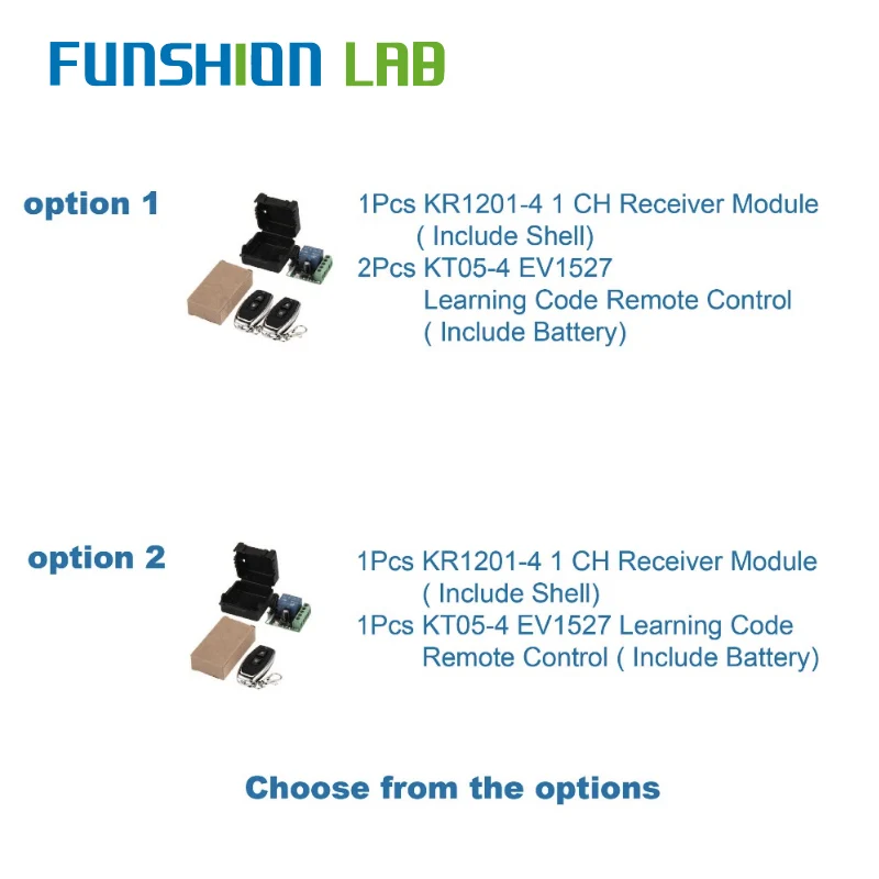 FUNSHION 433 МГц универсальный беспроводной пульт дистанционного управления