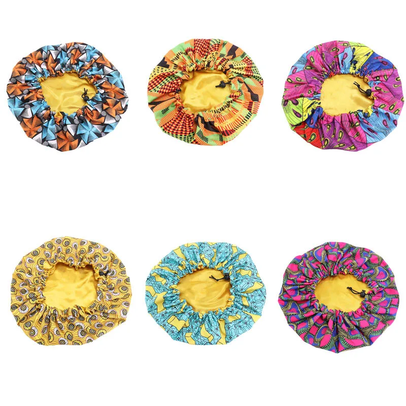 2020 модная детская Регулируемая Кепка для сна с Африканским батиком атласная Chemo