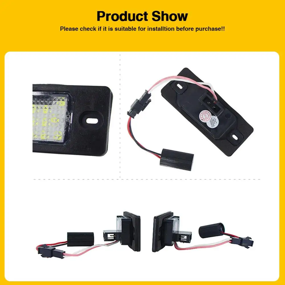 2 шт./компл. Canbus безошибочный светодиодный номерной знак осветительная база для VW