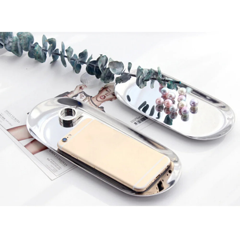 

Professional Stainless Steel Flat Snack Towel Instrument Tray Size (Silver)