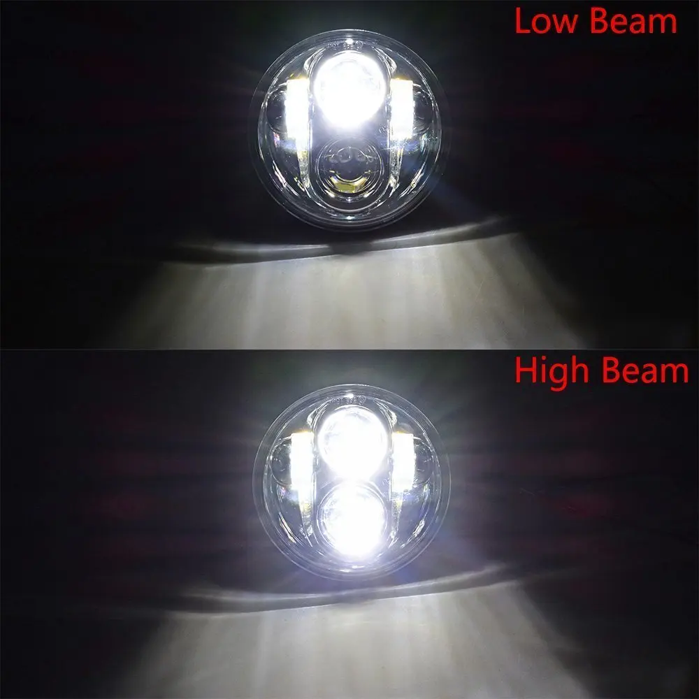 

For Honda VTX Motorcycle Headlight 5.75inch Led Headlamp with brackets 2002-2009 VTX1300 & VTX1800 No F models Colorful