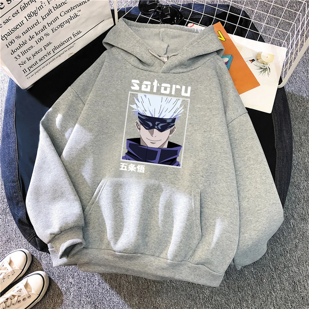 

Jujutsu Kaisen Anime Hoodie Men Gojo Satoru Cool Couple Long Sleeve Harajuku Plus Size Sweatshirts Unisex Streetwear Women Wram