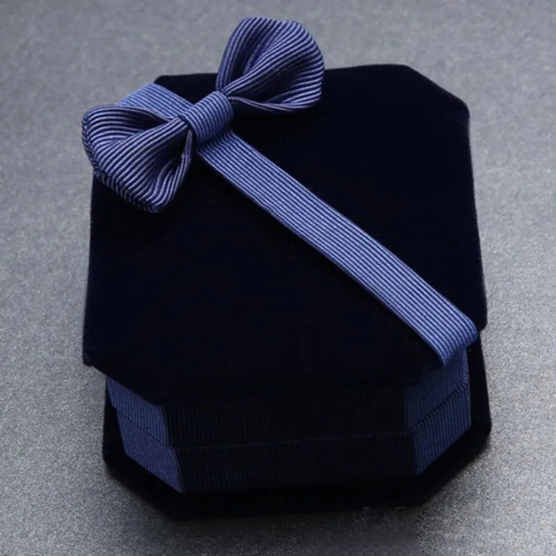 Новый узор изысканная коробка для ювелирных изделий высшего класса Бархатная