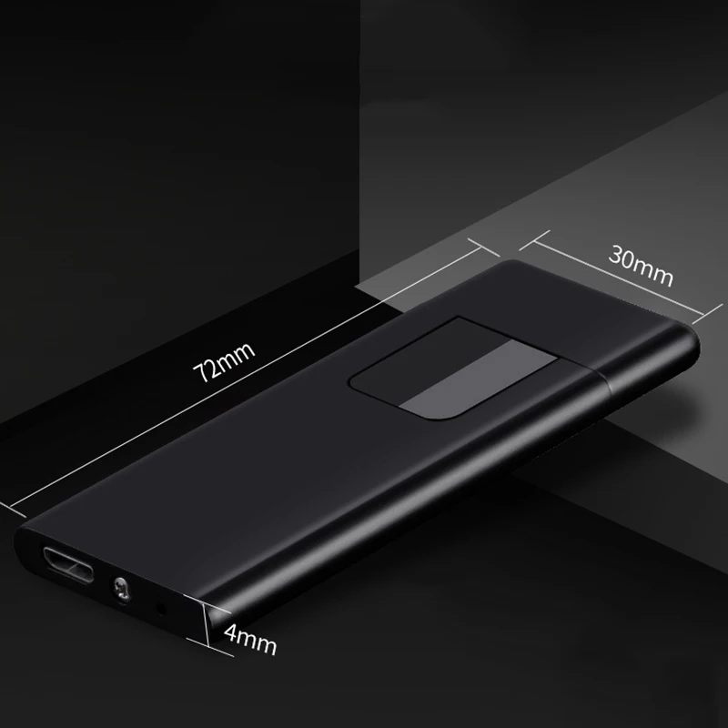 Ультра-тонкий USB Перезаряжаемый сенсорный-senstive металлическая зажигалка прикуриватели ветрозащитный негорящий вольфрамовый турбо для курения зажигалка usb зажигалки