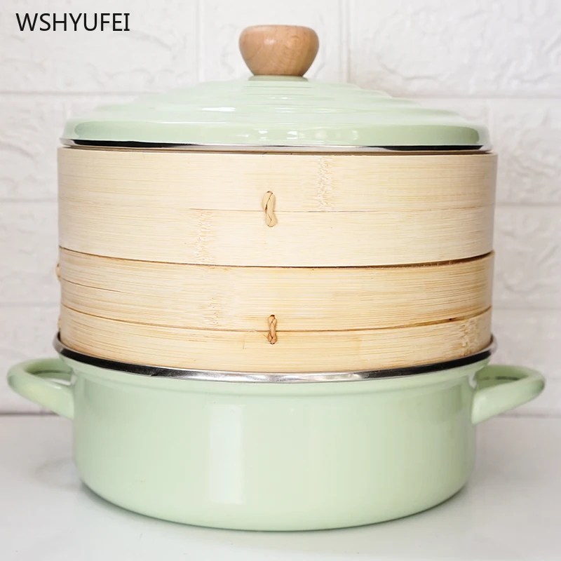 

3.5L enamel thick soup pot gas electromagnetic stove universal binaural milk coffee heating pot wedding kitchen supplies