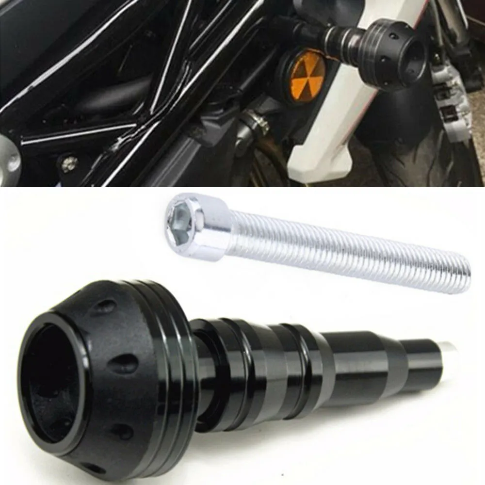 

1X CNC Motorcycle Bike Frame Slider Collision Trip Protector Anti Crash NEW Black High Quality Motorcycle Frame Slider