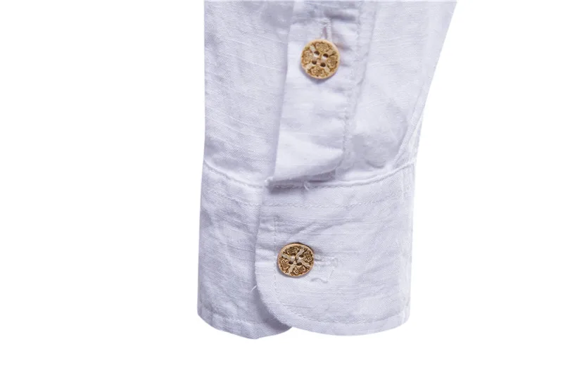 

AIOPESON 100% Cotton Linen Shirt Men Pullover Solid Color High Quality Brand Shirt for Men New Spring Long Sleeve Men's Shirts