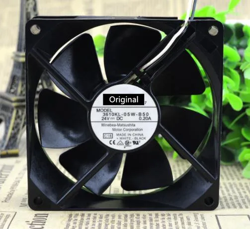Оригинальный 100% рабочий вентилятор, 3610KL-05W-B50 9225 24V 0.20A 2013