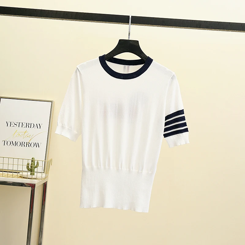 

Y2k Tops Women 2021 Summer Kawaii Graphic T Shirts PlusSize Clothing Harajuku Goth Clothes Korean Fashion Knitting Short Sleeves