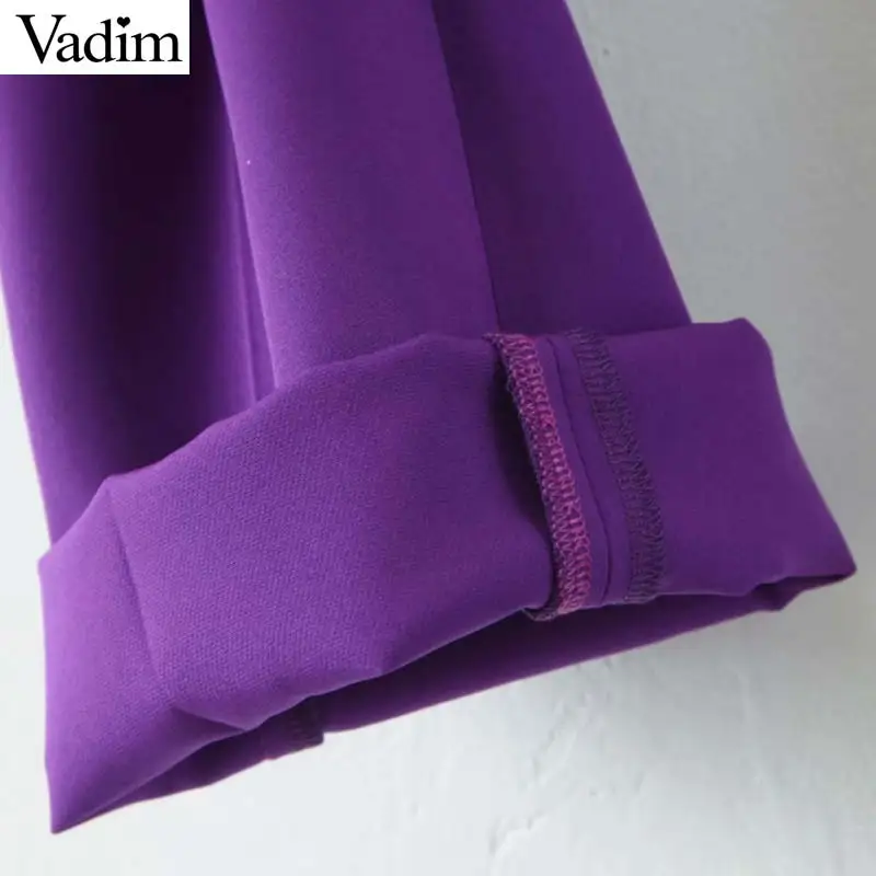 Женское элегантное платье vadim фиолетовые брюки с эластичной резинкой на талии