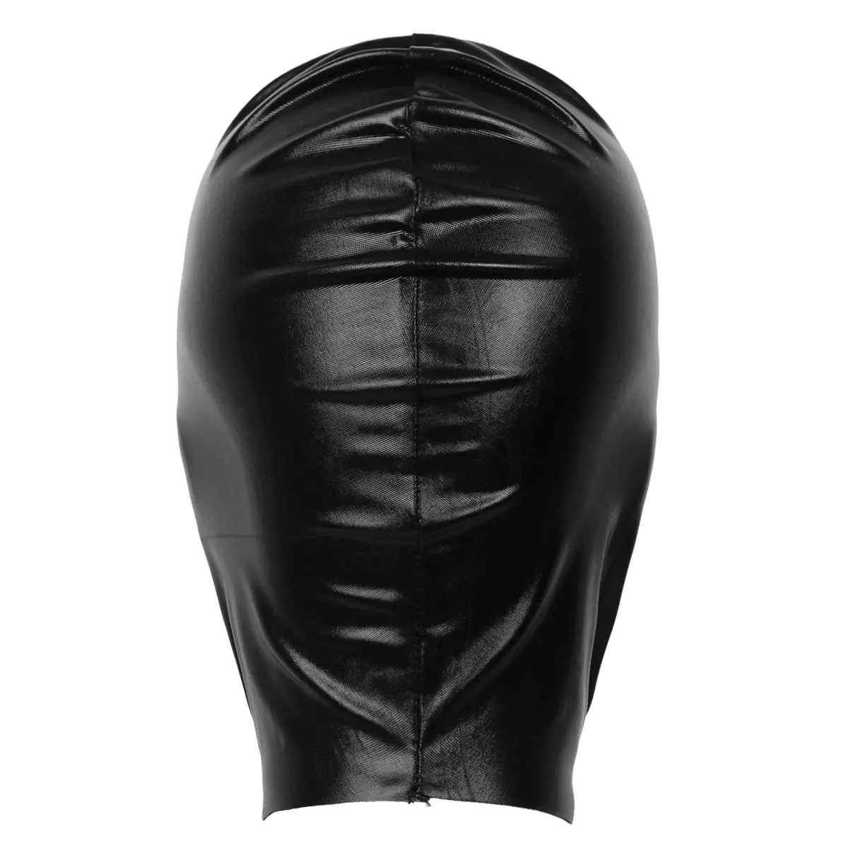Латексная маска унисекс блестящая металлическая для ролевых игр с открытыми