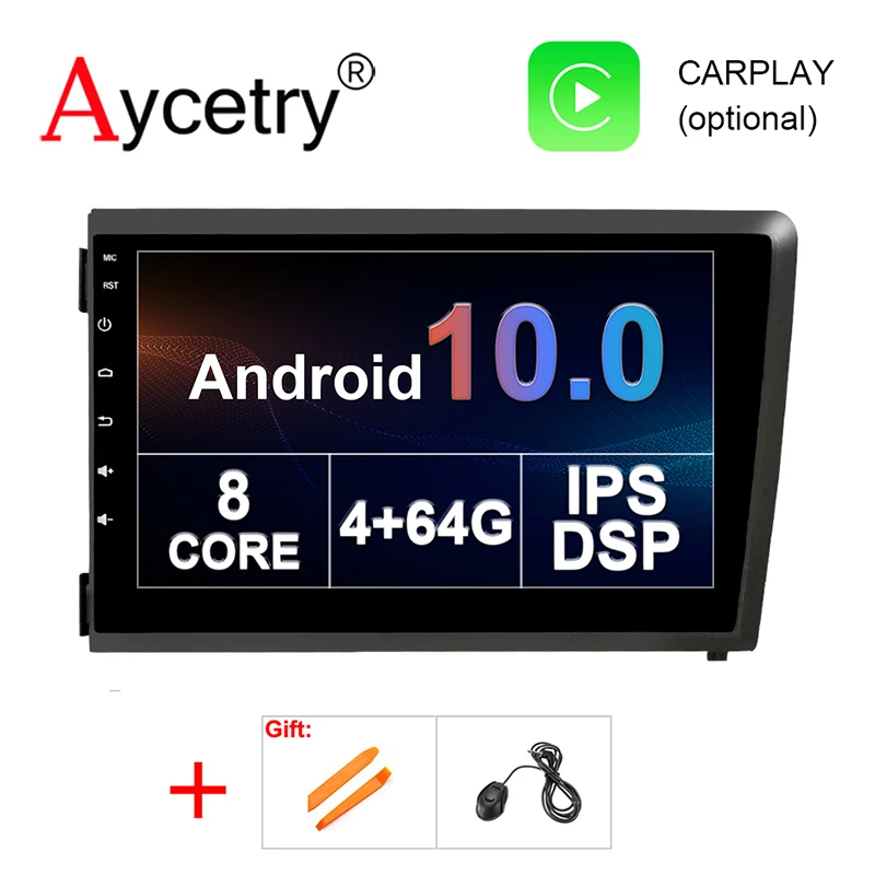 IPS DSP 8 ядер 4G 64G 2 Din Android 10 автомобильный мультимедийный плеер DVD GPS аудио для VOLVO S60 V70