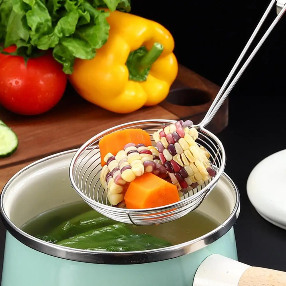 Stainless Steel Wire Leak Hot Pot Colander Small Size Fence Filter Pearl | Дом и сад
