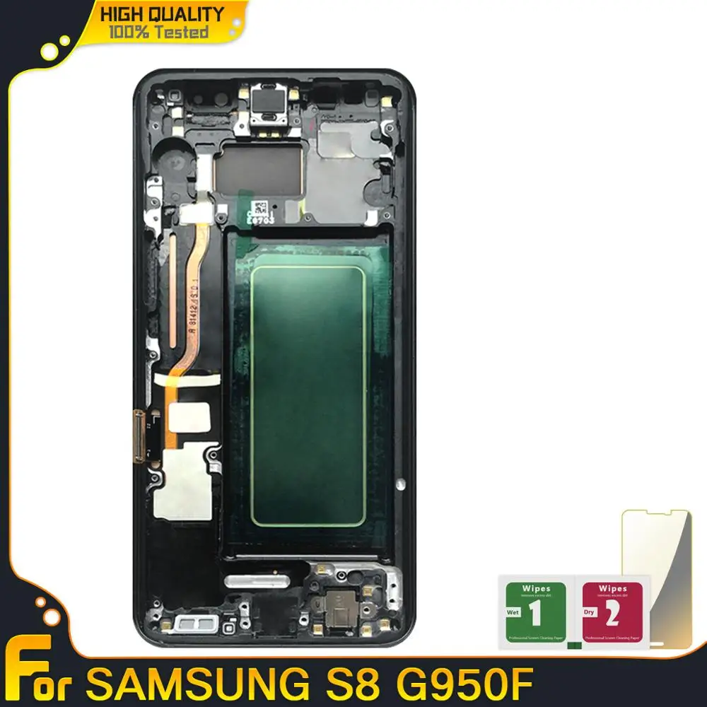 ЖК дисплей AMOLED для Samsung Galaxy S8 G950F G950FD G9500 G950U с сенсорным экраном и дигитайзером в