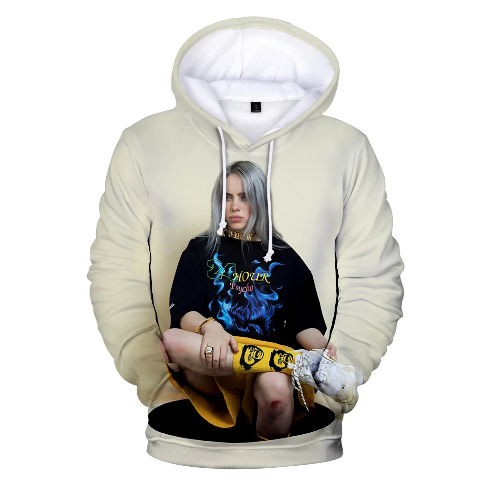 Модный дизайн Billie Eilish 3D толстовки Толстовка для мужчин и женщин Billie Eilish толстовки с капюшоном осенне-зимняя одежда куртки