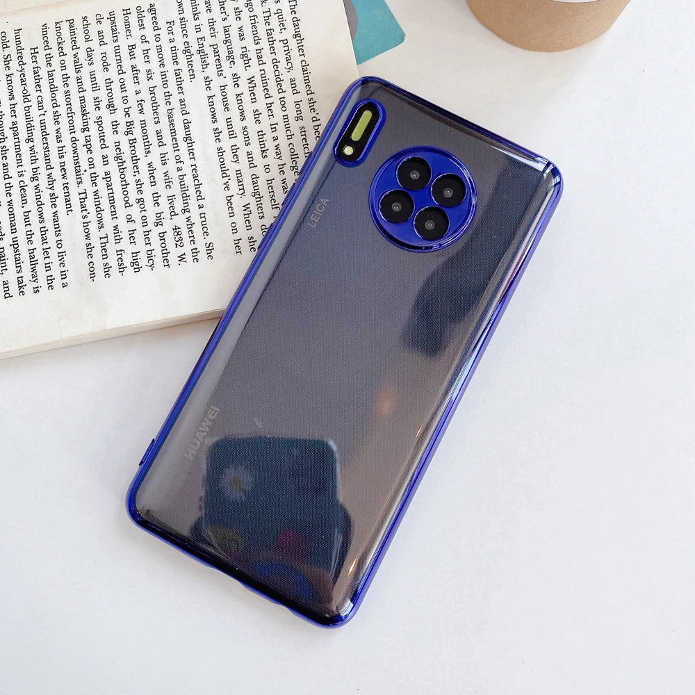 Роскошный прозрачный силиконовый чехол с покрытием для Huawei Mate 30 P30 P40 Pro Plus Lite Honor 20