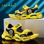 2021 детские сандалии для мальчиков модные сандалии детская обувь нескользящая Мягкая подошва кожаные сандалии для мальчиков для детей Летняя обувь