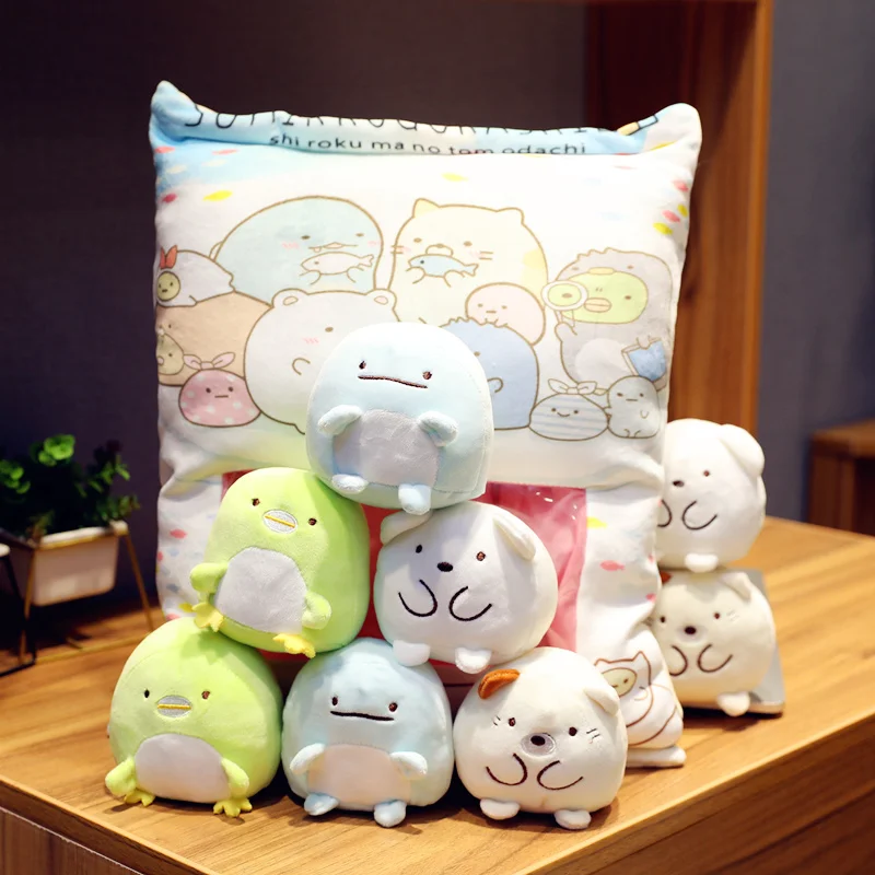Набор из 8 плюшевых мини-игрушек Sumikko gurashi динозавр креативная подушка набивные