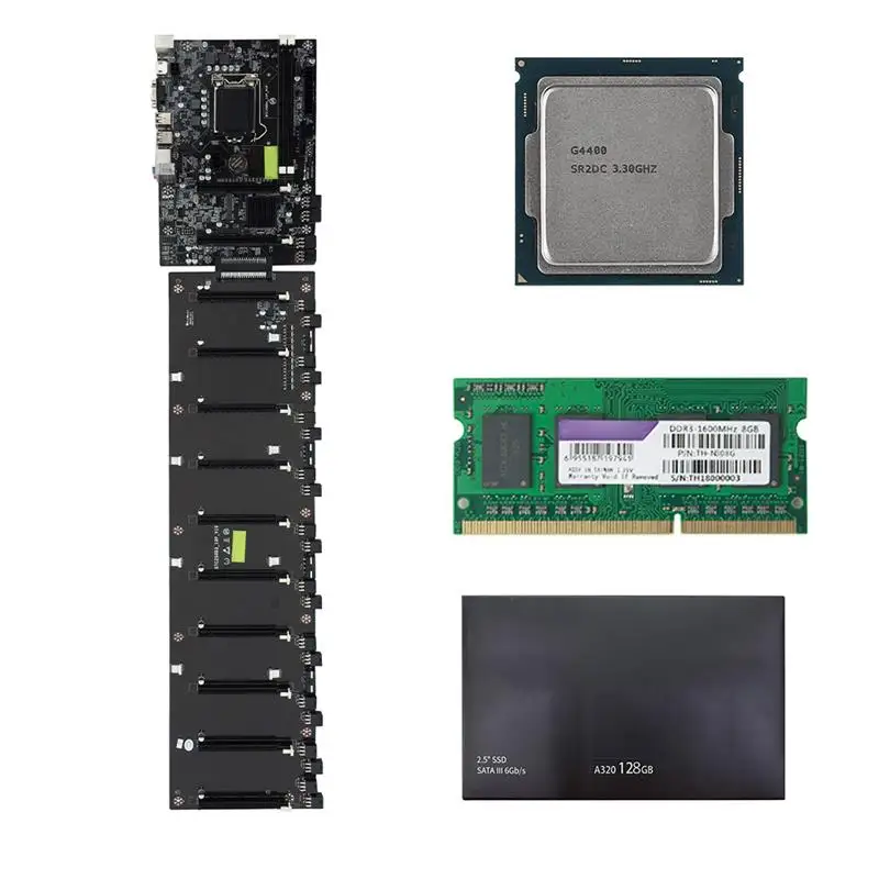 

Профессиональная плата для майнинга 12 PCI Express, видеокарта стандарта BTC DDR3 B250 LGA1151, десктопная материнская плата 4/8 ГБ для майнинга