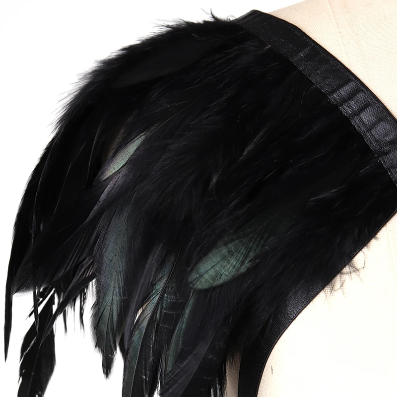 

Feather Shoulder Wing Elastic Hollow Out Strappy Lingerie Bondage Body Harness Women Gothic Beauty Sexy Bra Festival Club Rave