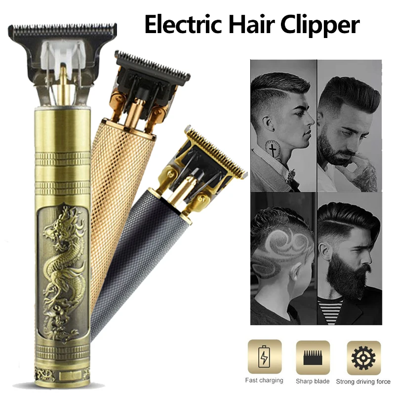 

T Hair Clipper Electric hair trimmer Cordless Shaver Trimmer 0mm Men Barber Hair Cutting Machine Chargeable Timer Beard Cutter